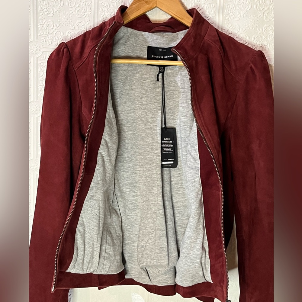Red suede jacket